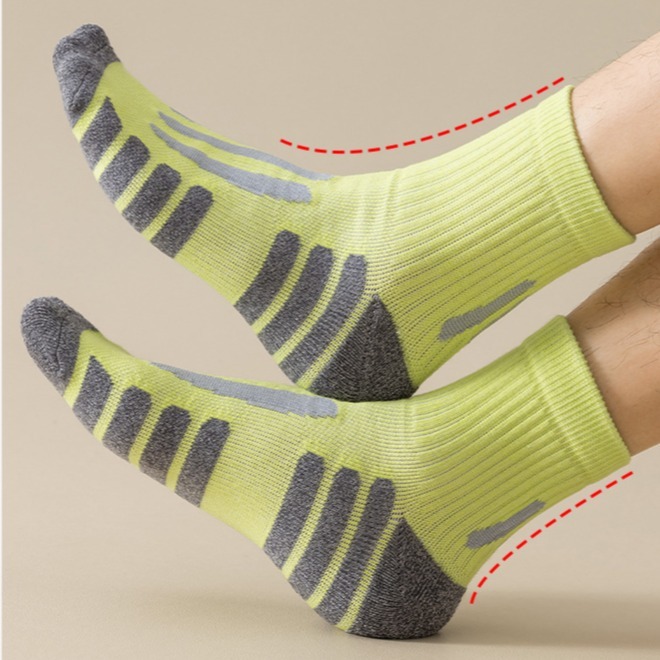 【OTOBAI】條紋襪 毛巾襪 運動襪 襪子 氣墊足弓襪 運動長襪 氣墊襪 中筒襪 足弓襪 毛巾底運動襪  運動中筒襪-細節圖5