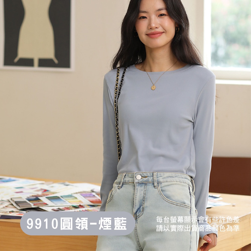 【OTOBAI】打底衫 圓領 長袖 內搭 保暖衣 冬天長袖 內搭長袖 發熱衣 長袖上衣 長袖內搭 9910 9911-規格圖10