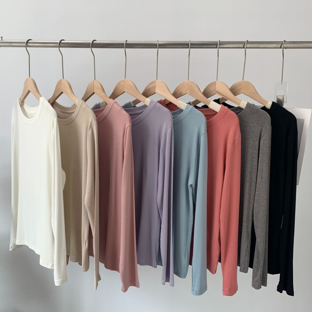 【OTOBAI】冬天長袖 打底衫 長袖內搭 圓領 內搭衣 發熱衣 長袖 內搭 保暖衣 內搭長袖 長袖上衣 女裝 9912-細節圖4