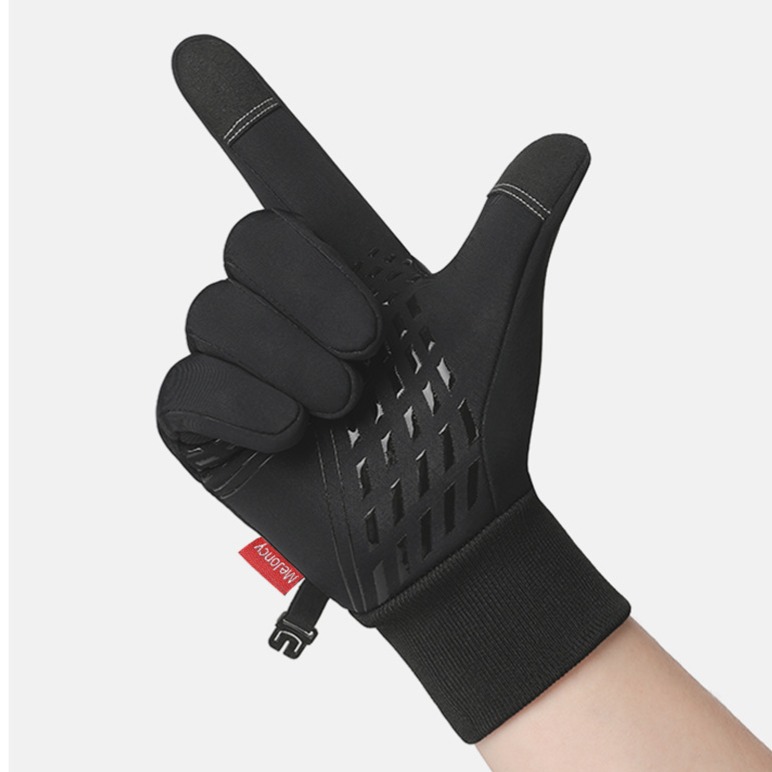 【OTOBAI】 觸控防滑手套 騎車手套 冬天手套 機車手套 防潑水 內刷毛 防風保暖手套 刷毛手套 二指手套-細節圖8