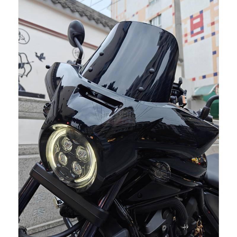 秒變大哥 本田 HONDA 叛軍 Rebel 車系專用 蝙蝠頭 大風擋 300 500 1100 無損安裝 贈工具組-細節圖2