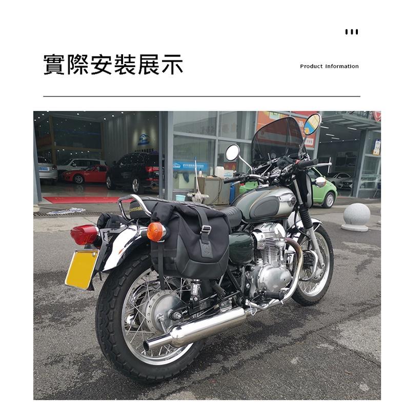 Kawasaki W400 W650 W800 復古防水蠟染帆布邊包 Z900RS caferacer-細節圖3