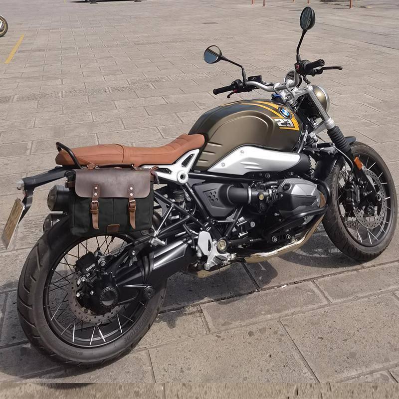 適用 寶馬 BMW RNineT scrambler pure R9t 側包 改裝扶手架 復古工具包-細節圖3