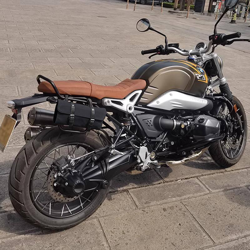 適用 寶馬 BMW RNineT scrambler pure R9t 側包 改裝扶手架 復古工具包-細節圖6