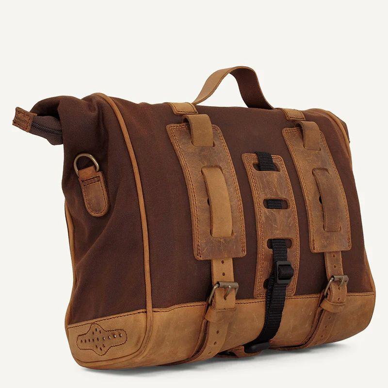 Longride 快拆式 Mini Patriot 帆布復古馬鞍包 18L 卡其色-細節圖2