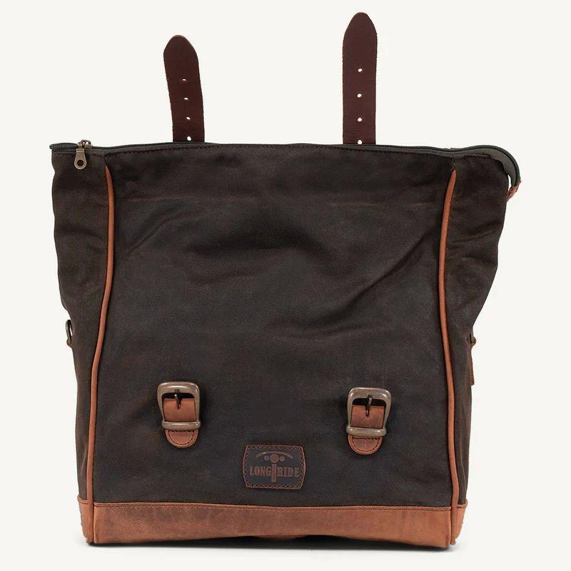 Longride 快拆式 Mini Patriot 帆布復古馬鞍包 18L 卡其色-細節圖3