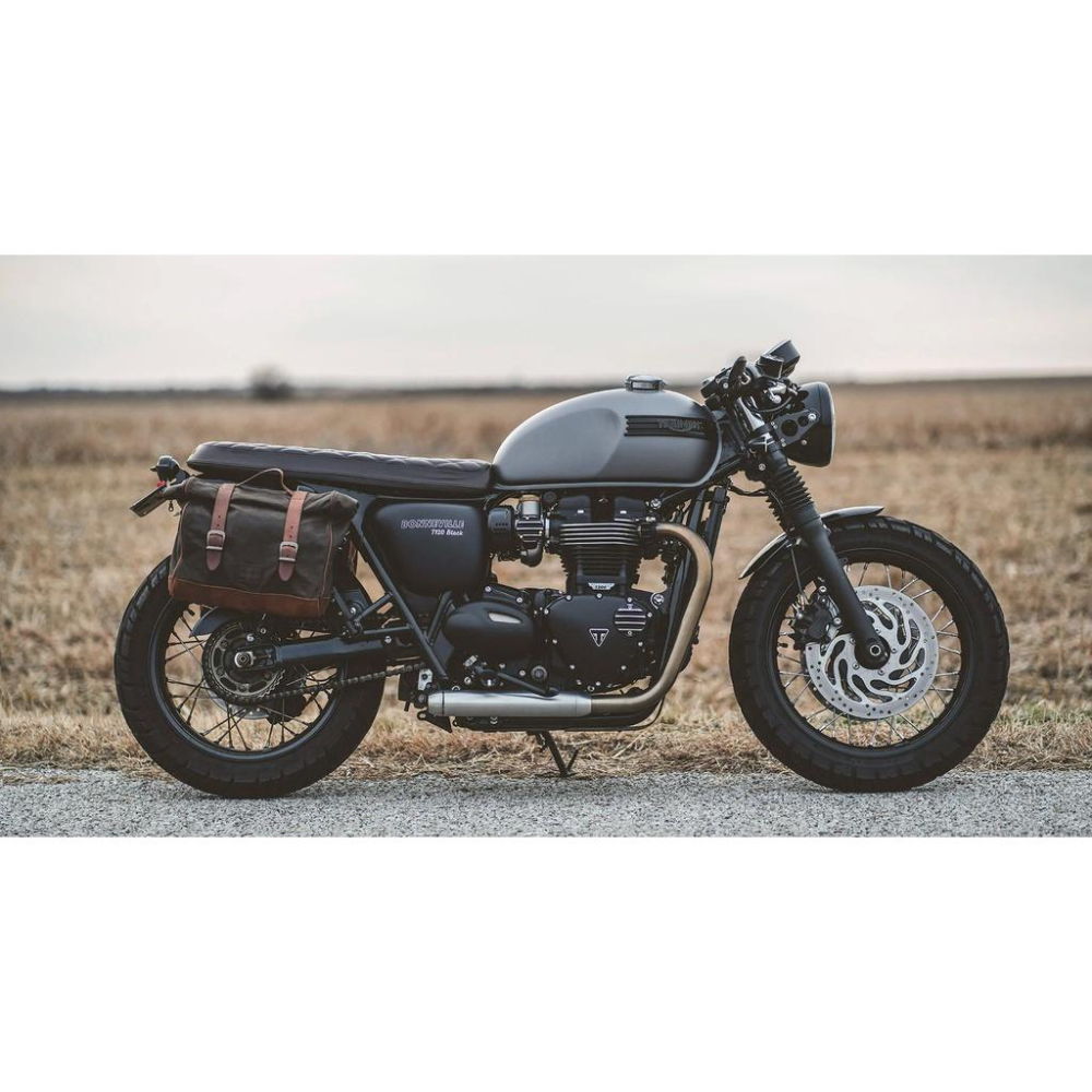 Longride 快拆式 Mini Patriot 帆布復古馬鞍包 18L 卡其色-細節圖6