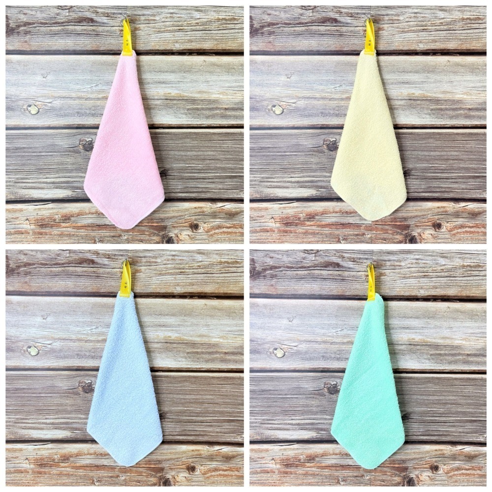 台灣製 幾年幾班 素色擦手巾 吊掛小方巾 27x27cm  | 可掛式純棉柔軟吸水口水巾 擦汗小手帕巾 學生抹布方巾-細節圖2