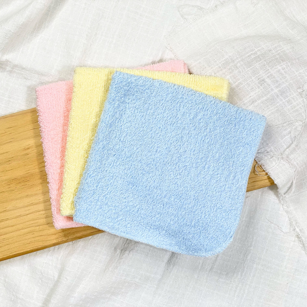 台灣製 素色小方巾 27x27cm | 純棉輕薄柔軟吸水口水巾 純色擦汗小手帕巾 學生抹布方巾-細節圖4