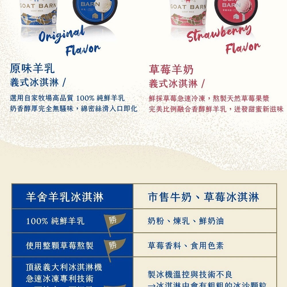 鮮食家｜羊舍 羊乳義式冰淇淋(原味/草莓/綜合)*10入-細節圖5