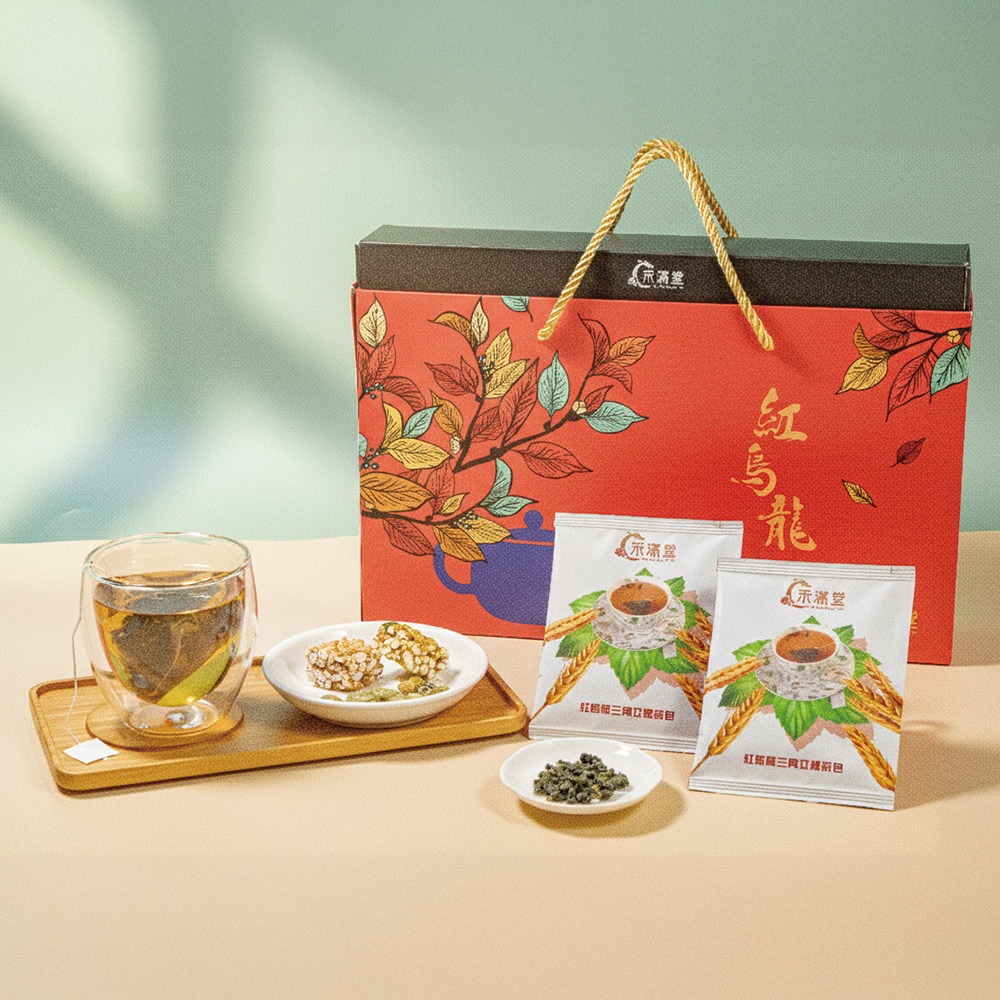鮮食家｜《禾滿堂》紅烏龍三角立體茶包3g-12入禮盒-細節圖3