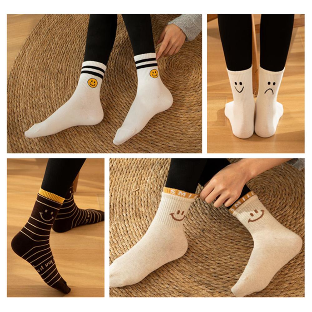 <Porabella現貨B組>微笑襪 笑臉襪 ᴋʀ韓襪 韓國襪子 韓國文創襪 撞色襪 哭臉笑臉 可愛女生襪子 SOCKS-細節圖3