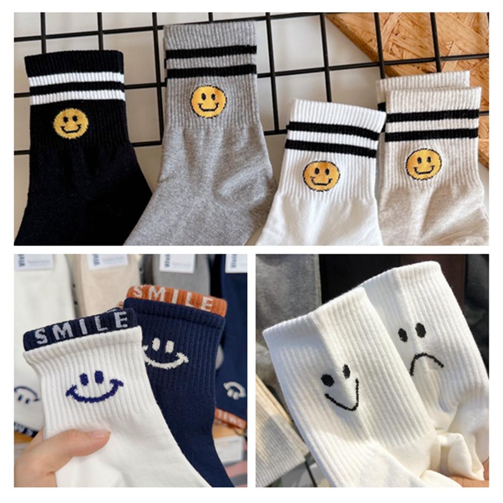 <Porabella現貨B組>微笑襪 笑臉襪 ᴋʀ韓襪 韓國襪子 韓國文創襪 撞色襪 哭臉笑臉 可愛女生襪子 SOCKS-細節圖4