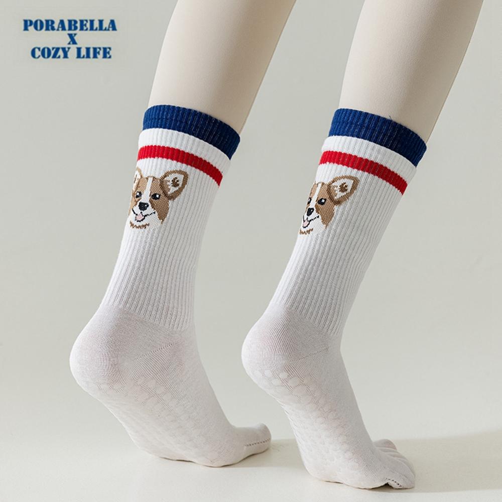 <Porabella現貨>襪子 五指瑜珈襪 可愛動物襪 普拉提襪 防滑襪 空中瑜珈襪 空中瑜珈襪 YOGA SOCKS-細節圖7