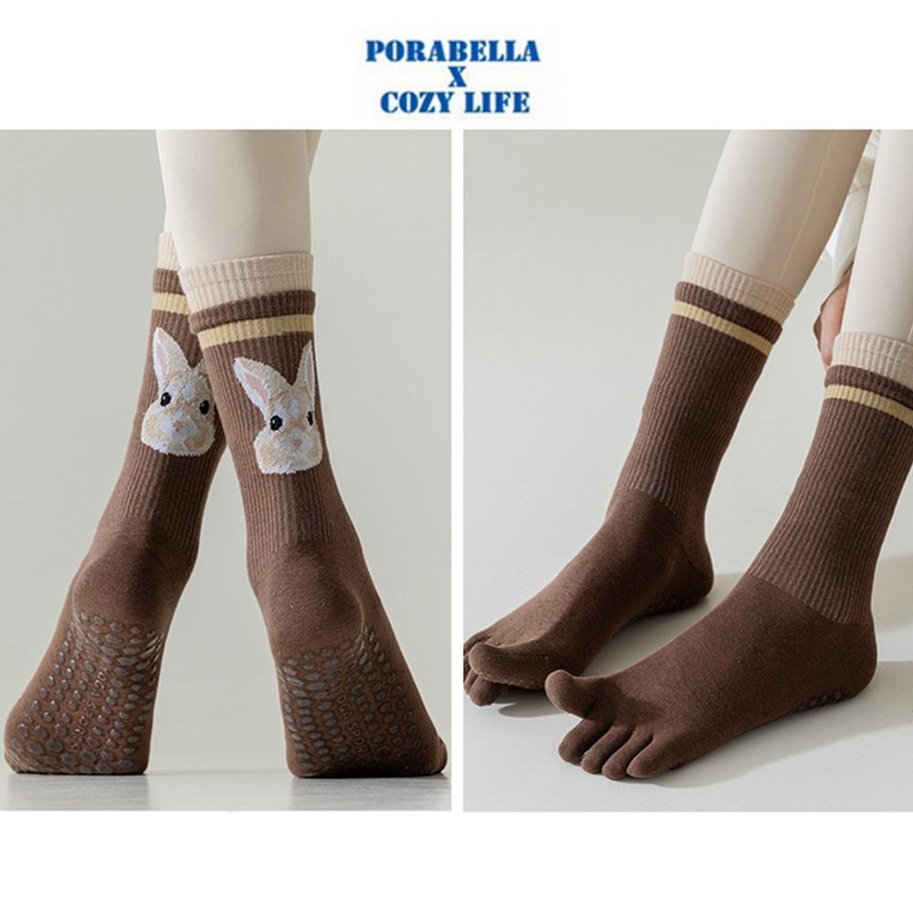 <Porabella現貨>襪子 五指瑜珈襪 可愛動物襪 普拉提襪 防滑襪 空中瑜珈襪 空中瑜珈襪 YOGA SOCKS-細節圖8