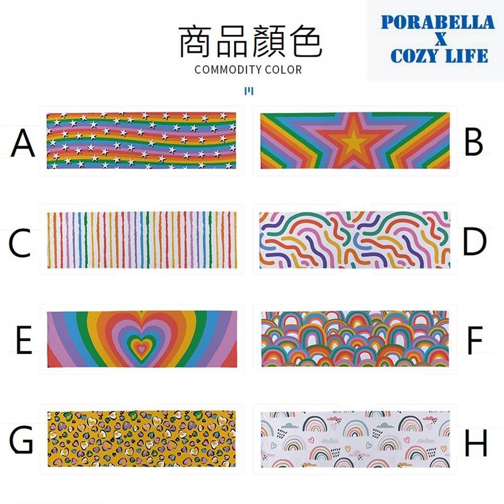 <Porabella現貨>彩虹涼感巾 Y2K 運動毛巾 吸水巾 涼感巾 健身毛巾 登山巾 運動巾 瑜珈巾Towel-細節圖2