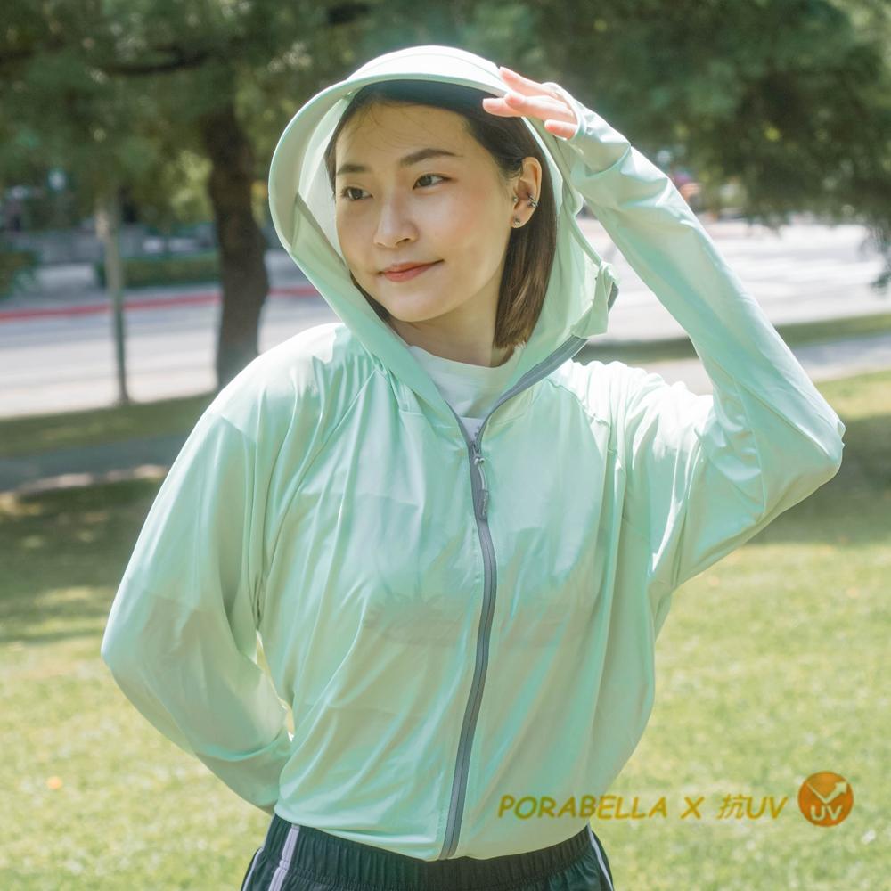 <Porabella現貨>🔥冰絲防曬長袖披肩 冰絲防曬衣 騎車冰絲防曬衣 素色防曬外套 防紫外線 連帽防曬衣UVCOAT-細節圖3