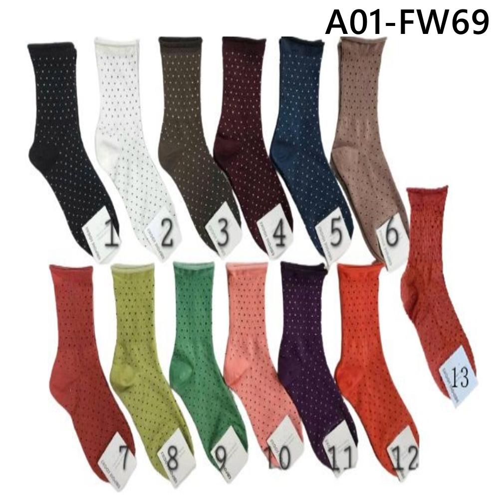 <Porabella現貨A組>圓點中筒襪 韓襪 韓國襪子 點點襪子 草間彌生襪子 彩色繽紛襪 女生襪子 SOCKS-細節圖2