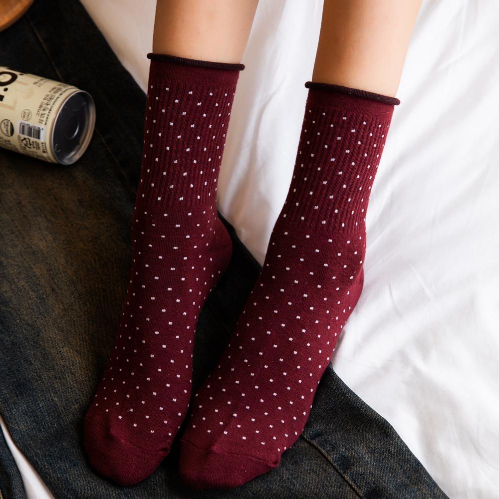 <Porabella現貨A組>圓點中筒襪 韓襪 韓國襪子 點點襪子 草間彌生襪子 彩色繽紛襪 女生襪子 SOCKS-細節圖3