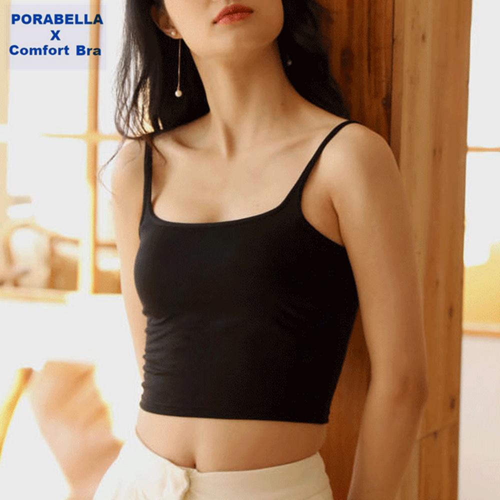 <Porabella現貨>背心 短版 寬肩帶 bratop 方領 罩杯 小可愛 運動衣 瑜珈衣 YOGA BRA-細節圖2