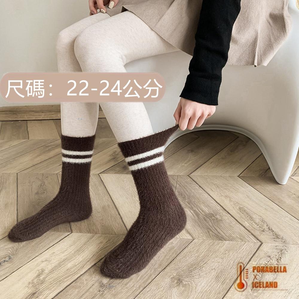 <Porabella現貨>襪子 襪 水貂絨襪 保暖襪 冬天襪子 加絨加厚 女中筒襪 女襪 SOCKS-細節圖5