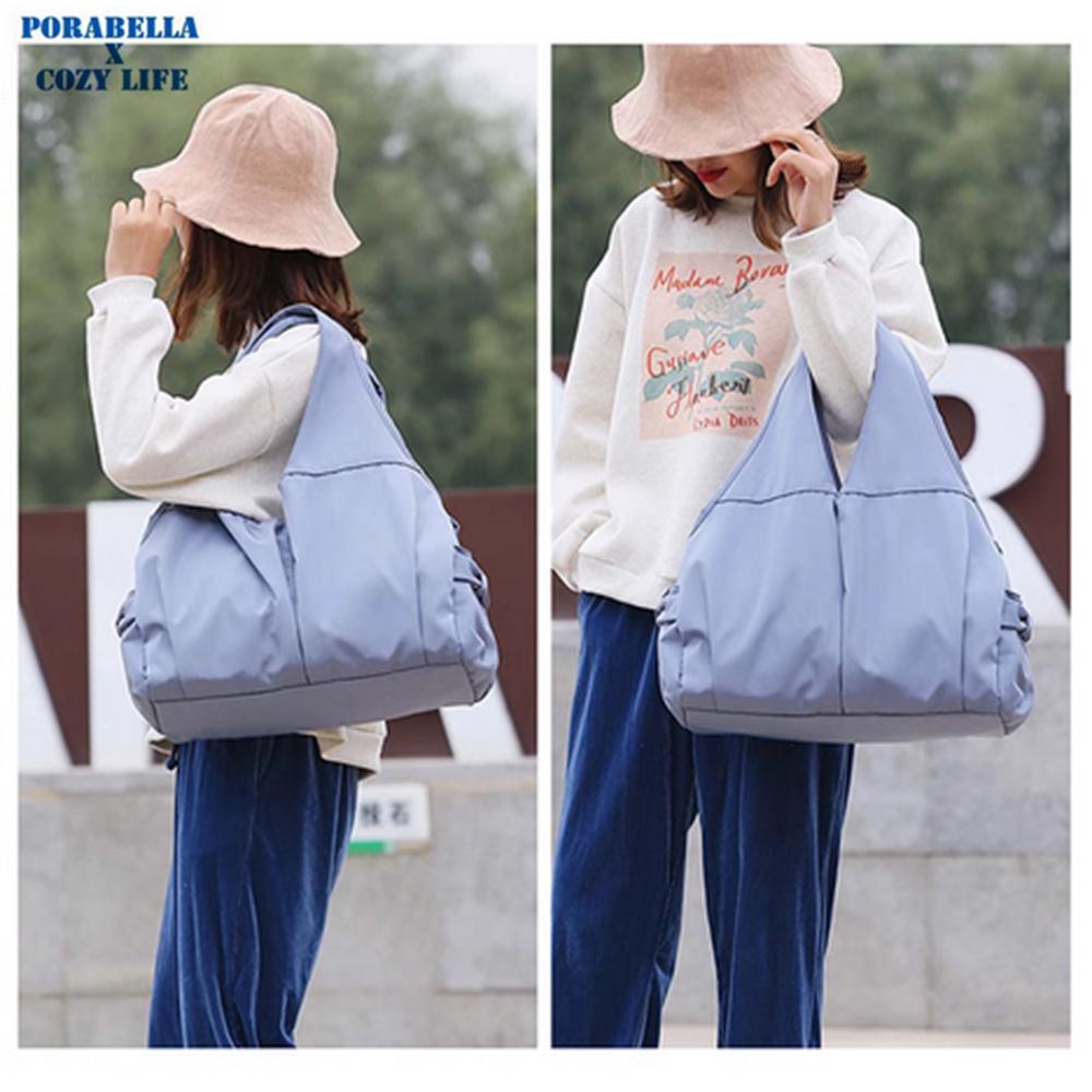 <Porabella現貨>大容量多層分隔休閒旅行肩背包 乾溼分離 瑜珈包 健身包 手提包 媽媽包 出國收納 DUFFLE-細節圖3