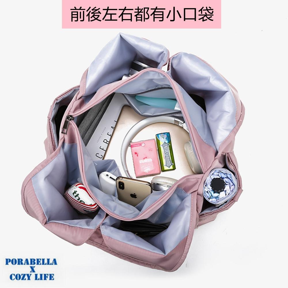 <Porabella現貨>大容量多層分隔休閒旅行肩背包 乾溼分離 瑜珈包 健身包 手提包 媽媽包 出國收納 DUFFLE-細節圖9