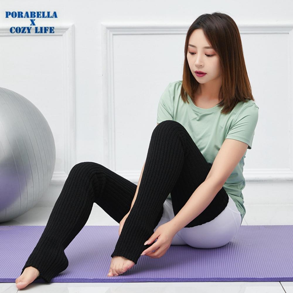 <Porabella現貨>襪套 加長瑜珈襪 加厚針織保暖舞蹈襪套 瑜珈襪套 堆堆襪套加長 泡泡襪 保暖襪 踩腳襪套-細節圖2