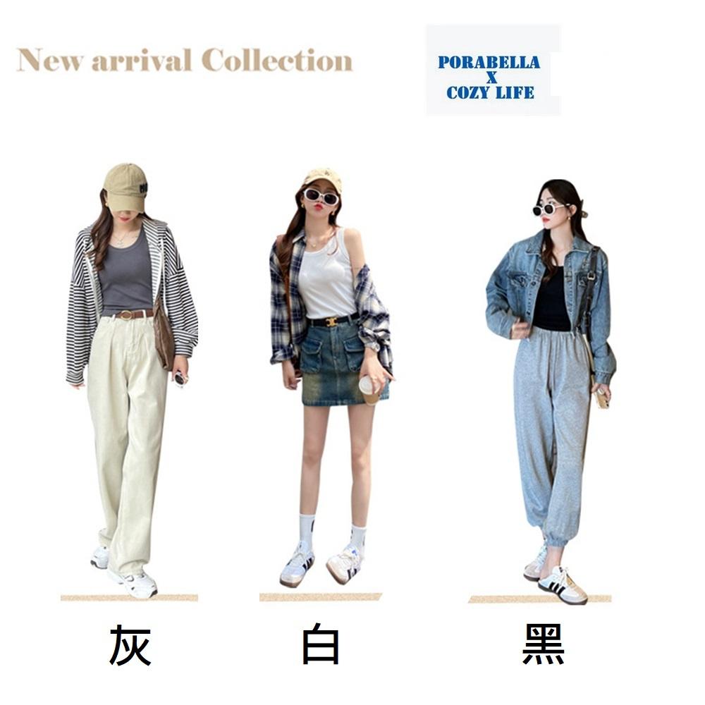 <Porabella現貨>寬肩帶背心 遮副乳 U領螺紋 內搭小可愛 打底衫 bratop-細節圖6