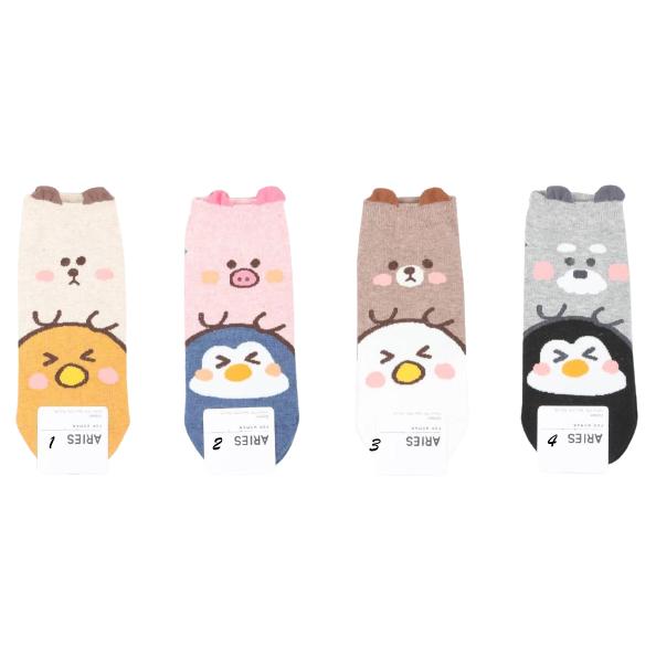 <Porabella>現貨韓國襪 摸摸頭小動物隱形襪 動物襪B組 隱形襪 男女襪 可愛動物 撞色襪 socks-細節圖2
