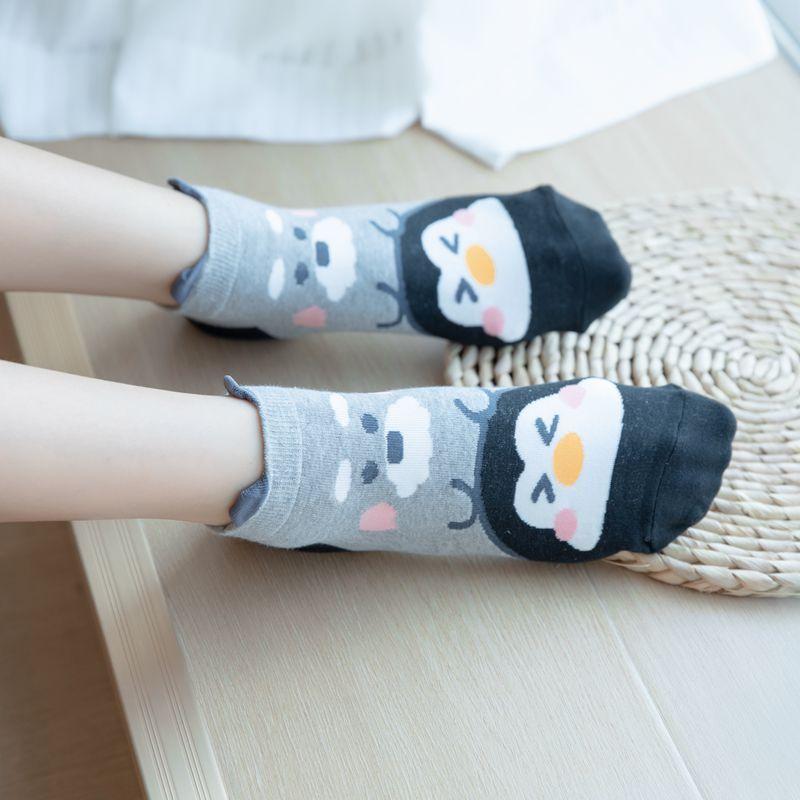 <Porabella>現貨韓國襪 摸摸頭小動物隱形襪 動物襪B組 隱形襪 男女襪 可愛動物 撞色襪 socks-細節圖5