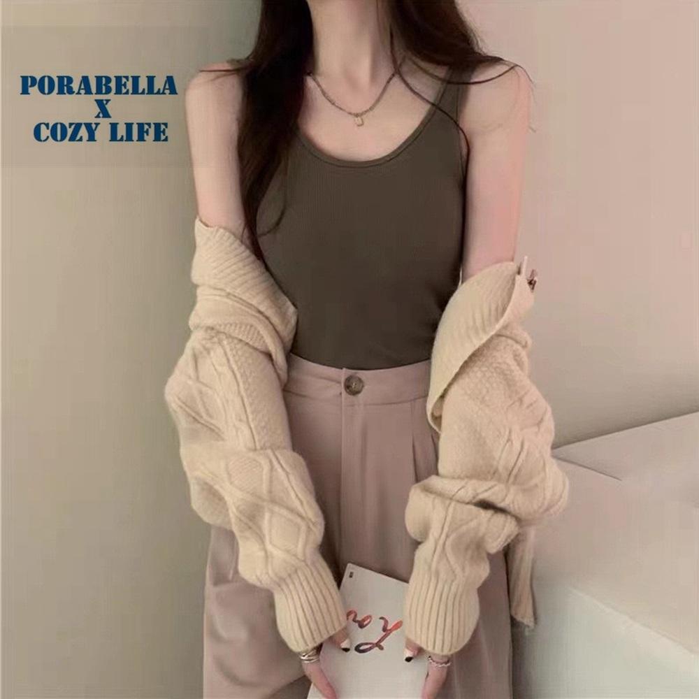 <Porabella>加絨加厚背心 保暖bra背心 保暖背心內衣  打底內搭背心 胸墊背心 打底衫 bratop(均碼)-細節圖3