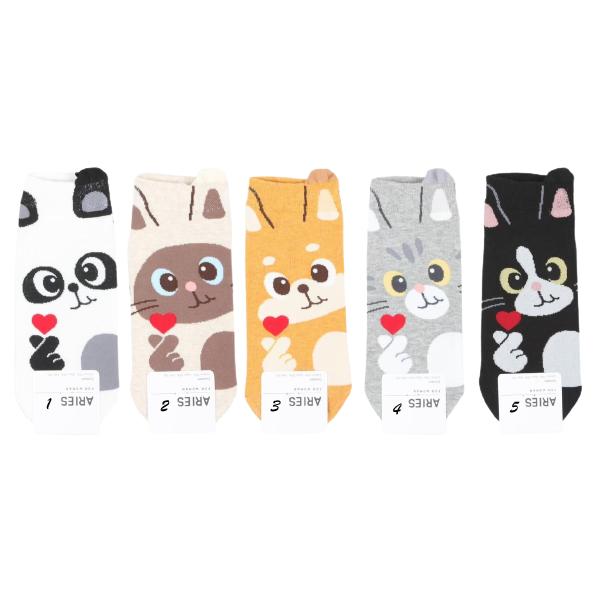 <Porabella>現貨韓國襪 比心動物隱形襪 動物襪B組 隱形襪 男女襪 可愛動物 撞色襪 socks-細節圖2