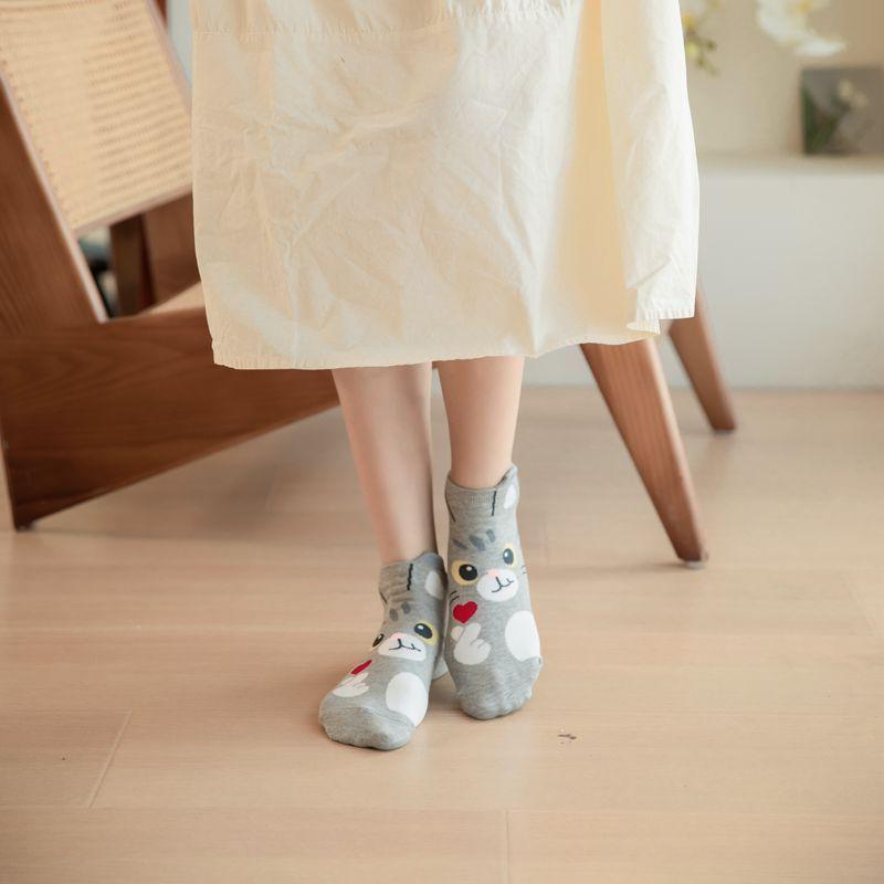 <Porabella>現貨韓國襪 比心動物隱形襪 動物襪B組 隱形襪 男女襪 可愛動物 撞色襪 socks-細節圖3