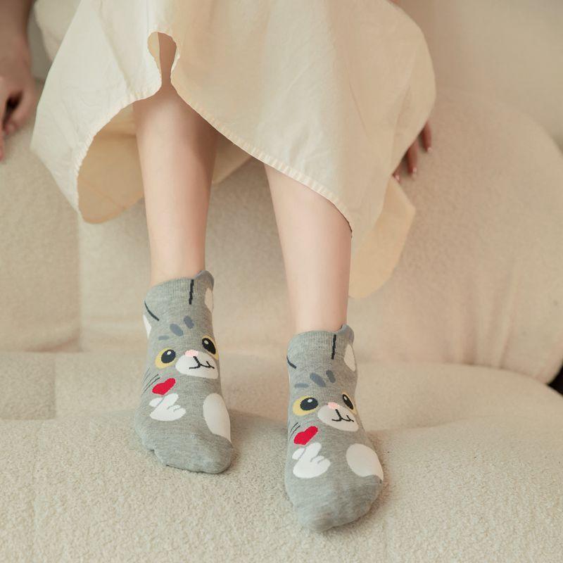 <Porabella>現貨韓國襪 比心動物隱形襪 動物襪B組 隱形襪 男女襪 可愛動物 撞色襪 socks-細節圖4