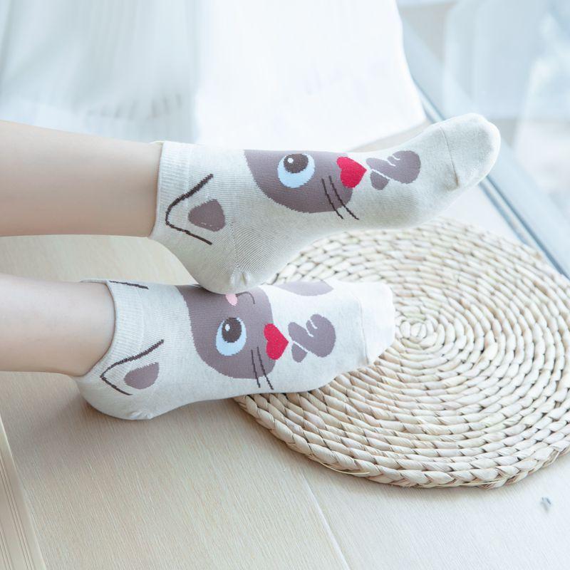 <Porabella>現貨韓國襪 比心動物隱形襪 動物襪B組 隱形襪 男女襪 可愛動物 撞色襪 socks-細節圖5