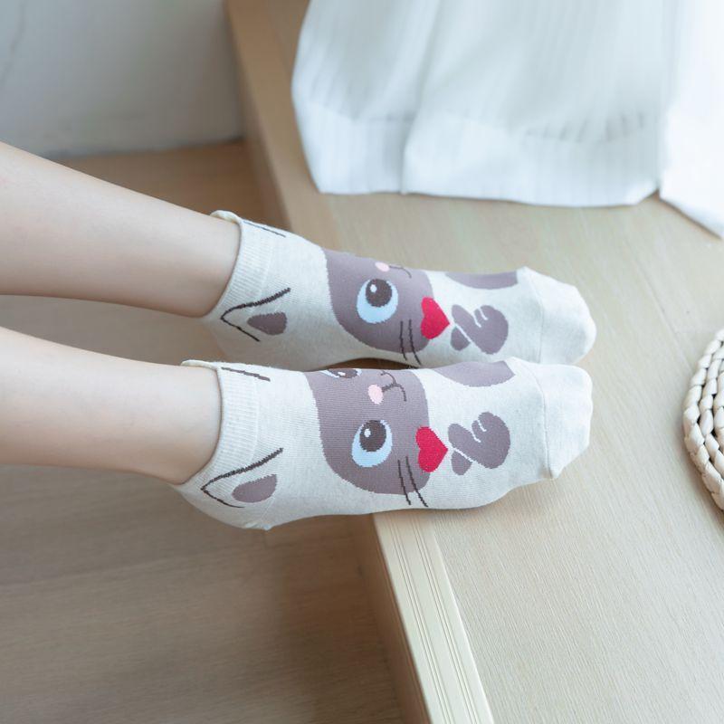 <Porabella>現貨韓國襪 比心動物隱形襪 動物襪B組 隱形襪 男女襪 可愛動物 撞色襪 socks-細節圖6