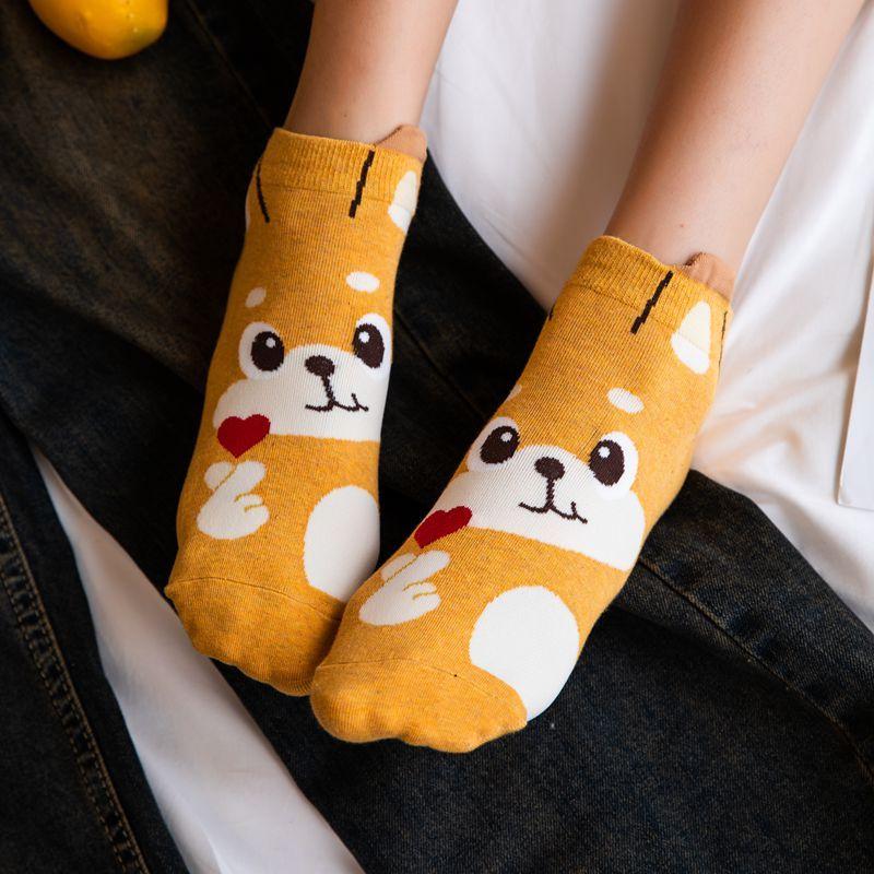 <Porabella>現貨韓國襪 比心動物隱形襪 動物襪B組 隱形襪 男女襪 可愛動物 撞色襪 socks-細節圖7