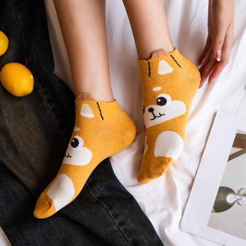 <Porabella>現貨韓國襪 比心動物隱形襪 動物襪B組 隱形襪 男女襪 可愛動物 撞色襪 socks-細節圖8