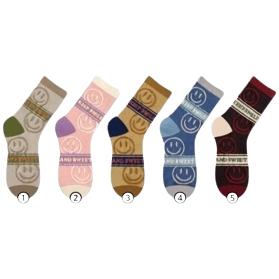 <Porabella>現貨韓國襪 堅持微笑英字浮水笑臉 微笑襪A組 中筒襪 男女襪 條紋襪 塗鴉襪 撞色襪socks-細節圖9