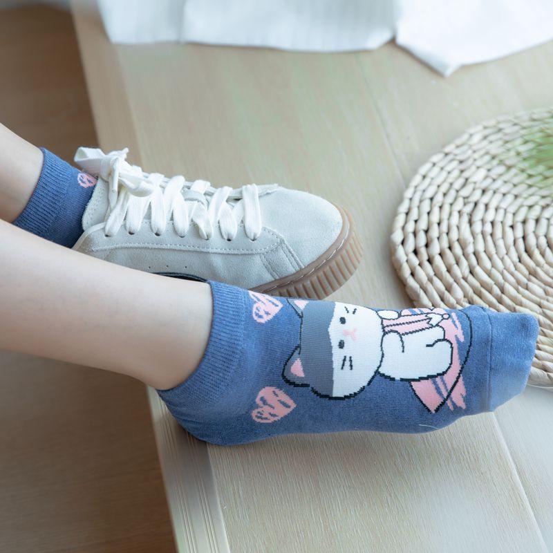 <Porabella>現貨韓國襪 愛心彩繪小動物隱形襪 動物襪D組 隱形襪 男女襪 可愛動物 撞色襪 socks-細節圖4