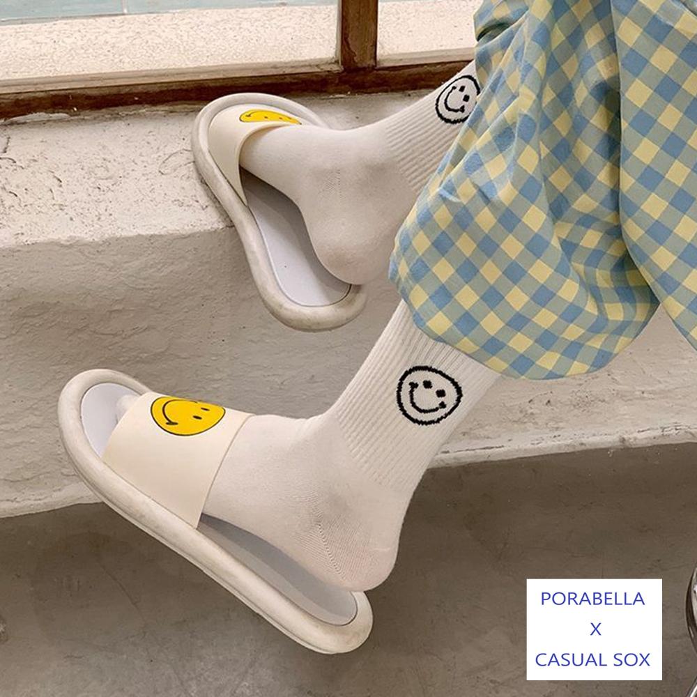 <Porabella>現貨微笑襪子 潮流襪 女生襪子 笑臉襪 韓版襪 表情襪 個性塗鴉 SMILE SOCKS-細節圖7