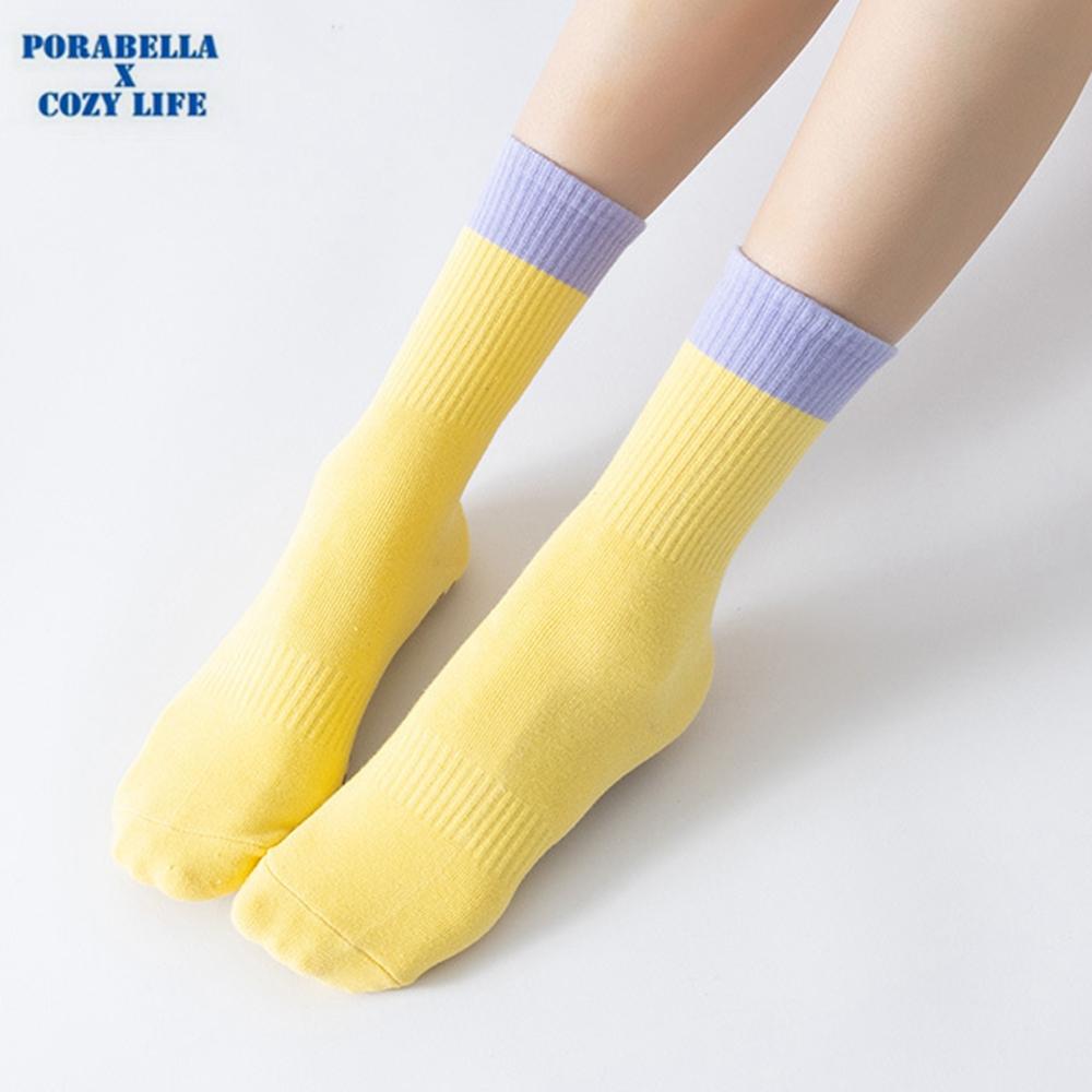<現貨>中筒襪  羅紋襪口  撞色襪子  防滑襪  運動襪  瑜珈襪 YOGA SOCKS-細節圖8