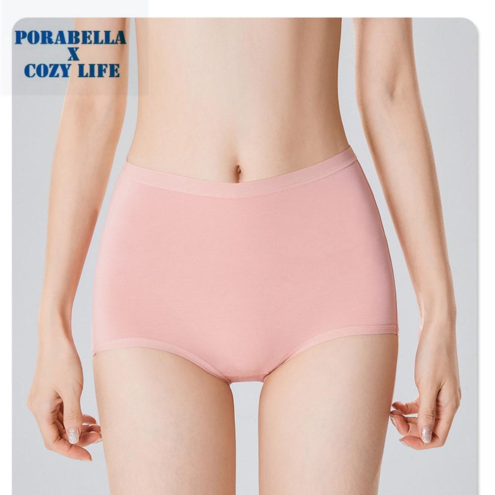 <Porabella> 大尺碼現貨內褲 蠶絲內褲 加大尺碼 素色內褲 無痕內褲 UNDERWEAR (L~2XL)-細節圖3