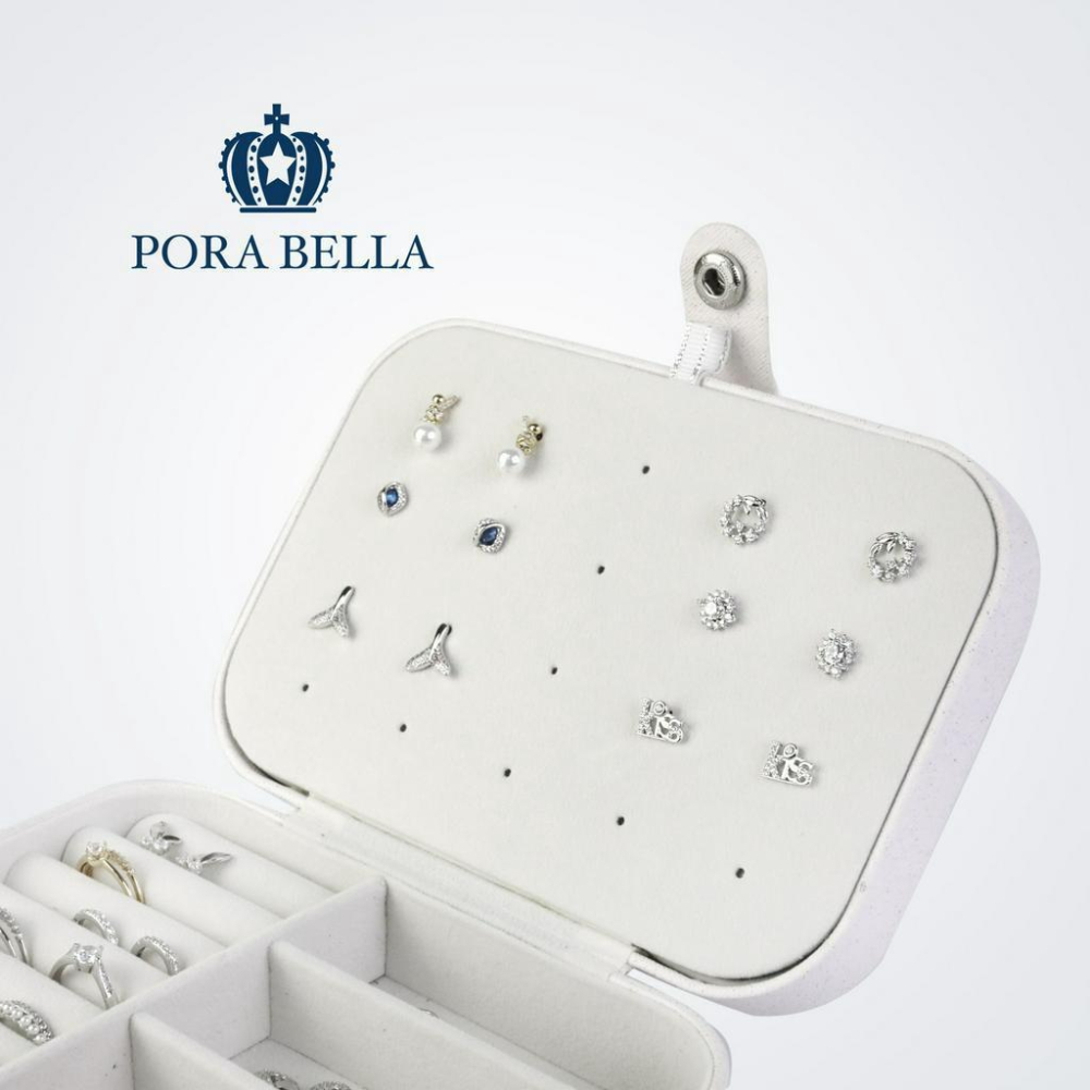 <台灣現貨>快速出貨 皮革收納盒  隨身款珠寶盒 迷你飾品收納盒 旅行收納盒 便攜飾品盒 多功能收納盒 首飾盒 珠寶盒-細節圖3