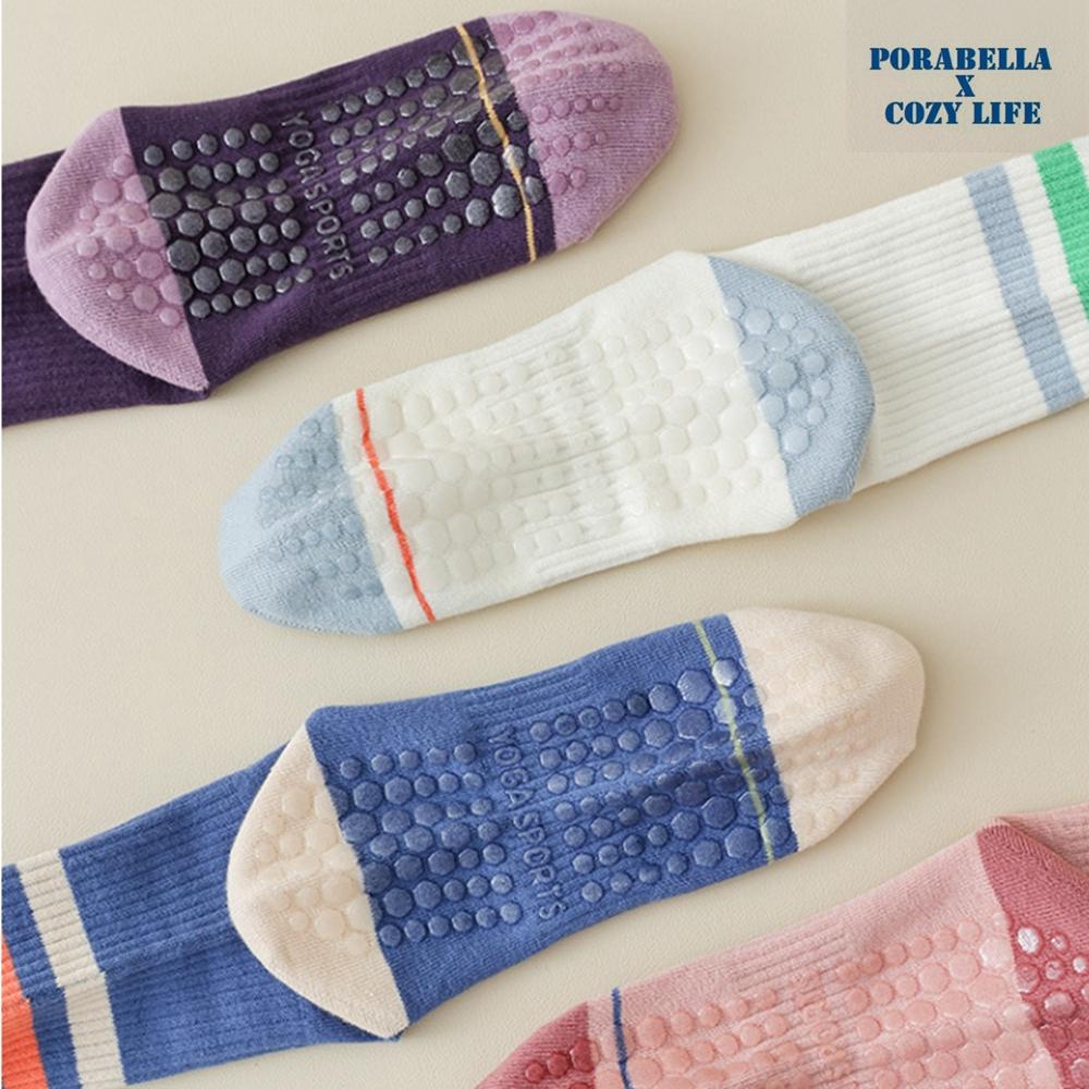 <現貨>中筒襪  假雙層襪  條紋襪子  防滑襪  運動襪  瑜珈襪 YOGA SOCKS-細節圖7