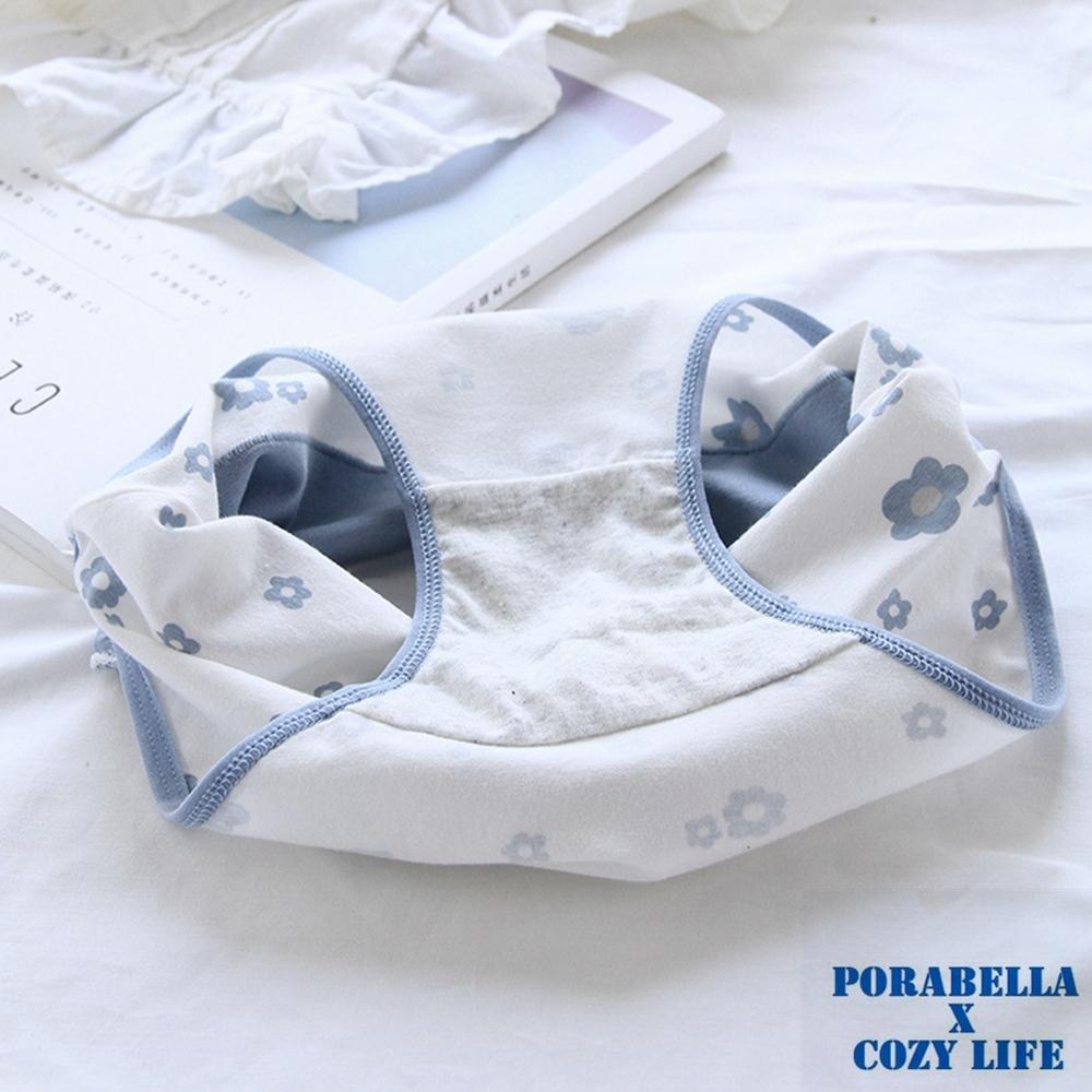 <Porabella>現貨內褲 可愛日系風 藍色系碎花格子點點內褲 復古格子 UNDERWEAR(M~L)-細節圖6