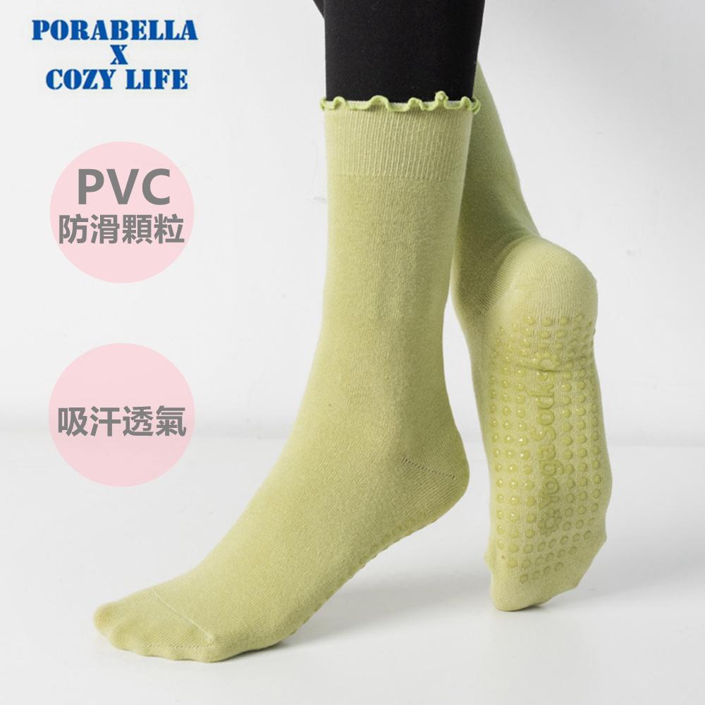 <現貨>中筒襪   素色襪子 花邊襪 木耳邊襪  防滑襪  瑜珈襪 YOGA SOCKS-細節圖3