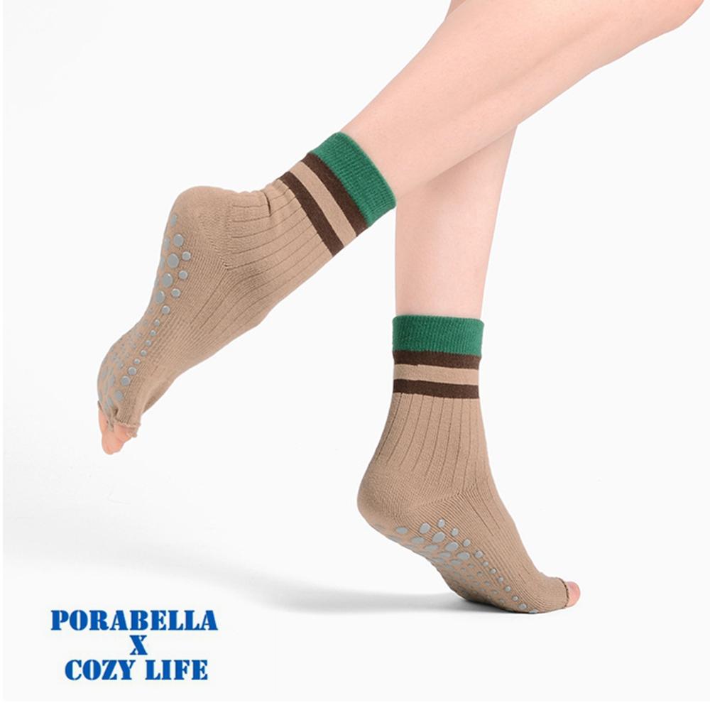 <現貨>中筒襪  條紋襪子 露趾襪  女襪  防滑襪  瑜珈襪 YOGA SOCKS-細節圖2