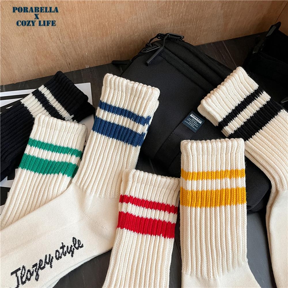 <Porabella>現貨線條襪子 粗細線條襪男生襪女生襪 運動襪潮流襪 SMILE SOCKS(均碼)-細節圖5